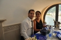Max and Janine enjoying a superb Italian wedding feast!